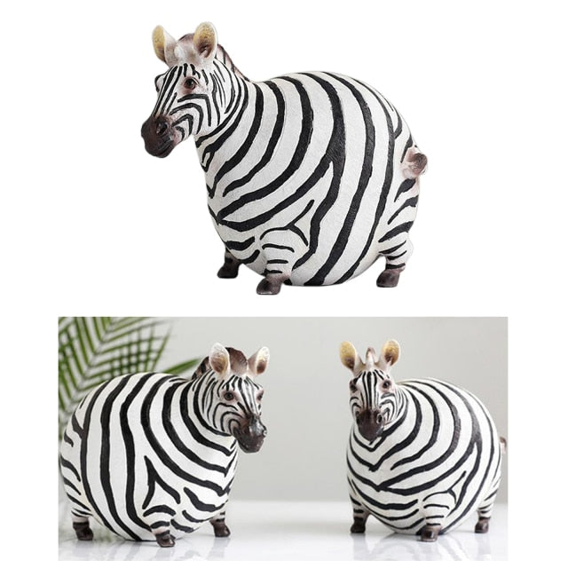 Modern Cute Zebra Resin Figurines | Stornfield