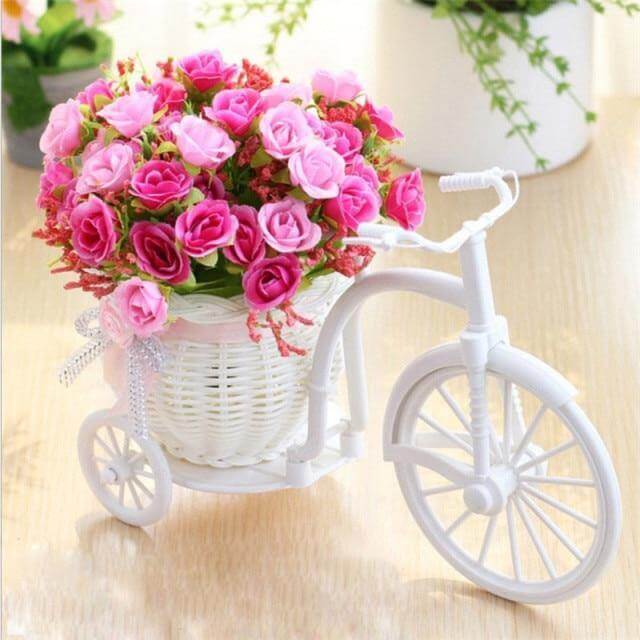 Bike Flower Basket Vase Decor | Stornfield