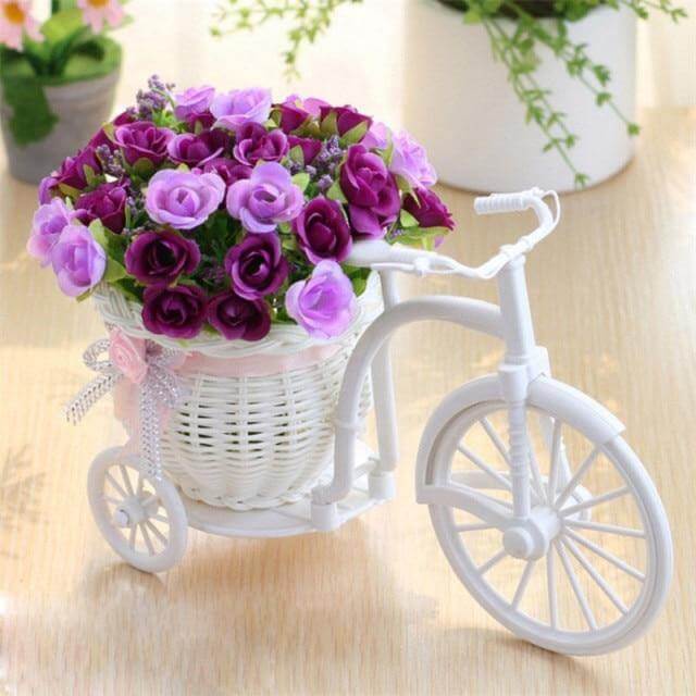 Bike Flower Basket Vase Decor | Stornfield