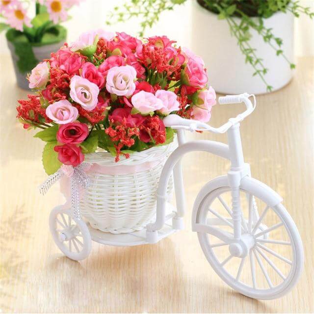 Bike Flower Basket Vase Decor | Stornfield