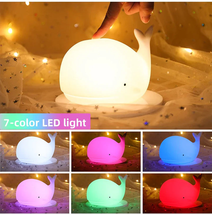 Cute Whale Night Light with Color Change - GlowWhale | Stornfield