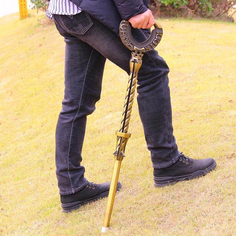 Outdoor Folding Two-in-one Walking Stick Stool | Stornfield