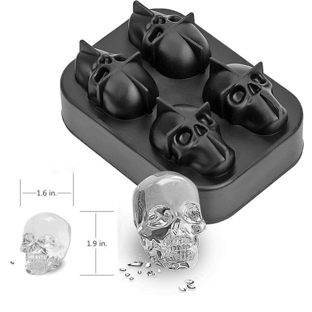 3D Gothic Skull Ice Cube Maker | Stonrfield