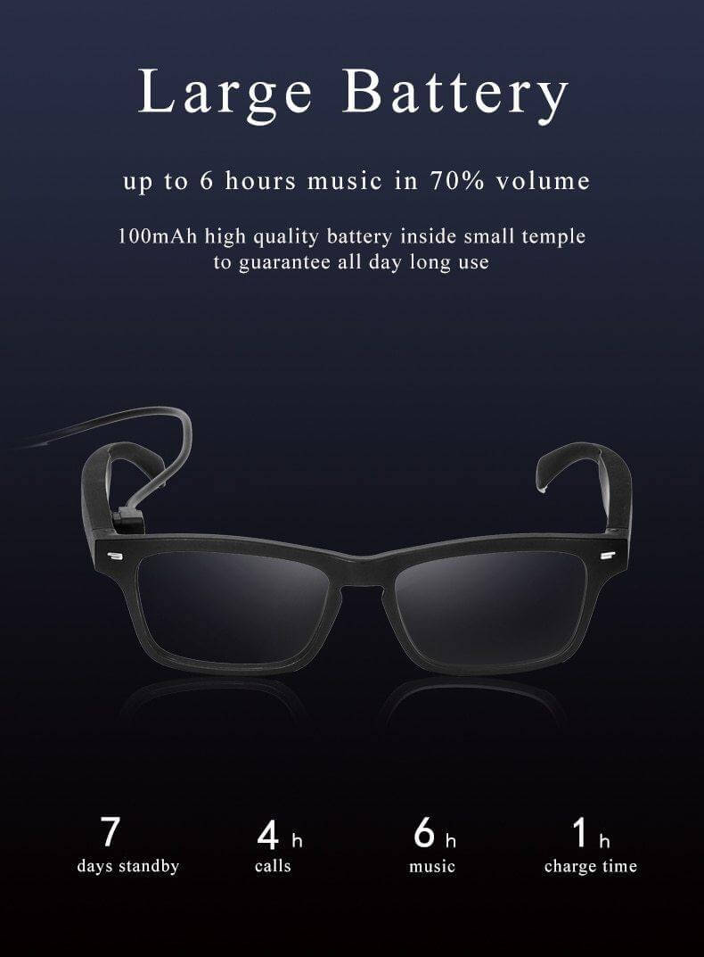 Smart Bluetooth Built-in Speaker Headset Glasses | Stornfield