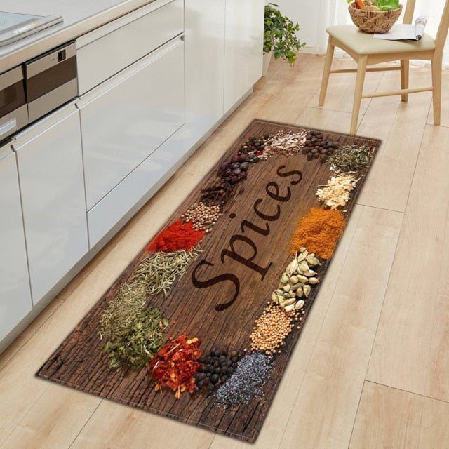 Stornfield | CookEase Food Theme Kitchen Mat | Non-Slip & Water Resistant | Comfort Mat for Kitchen & Home