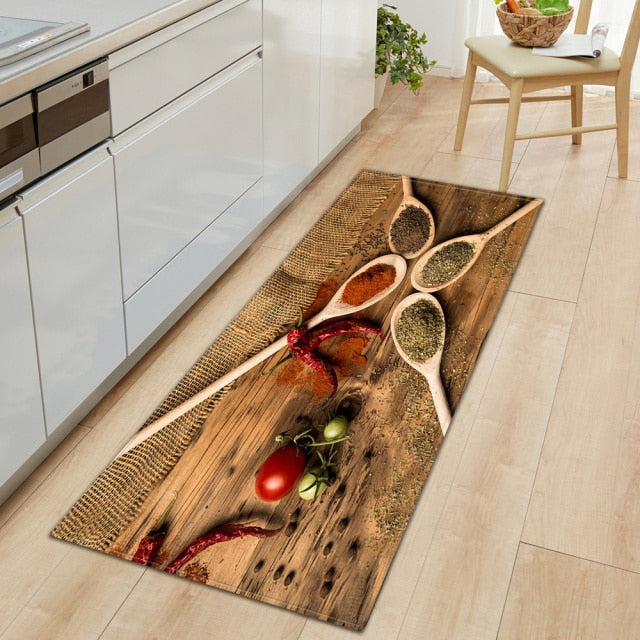Stornfield | CookEase Food Theme Kitchen Mat | Non-Slip & Water Resistant | Comfort Mat for Kitchen & Home