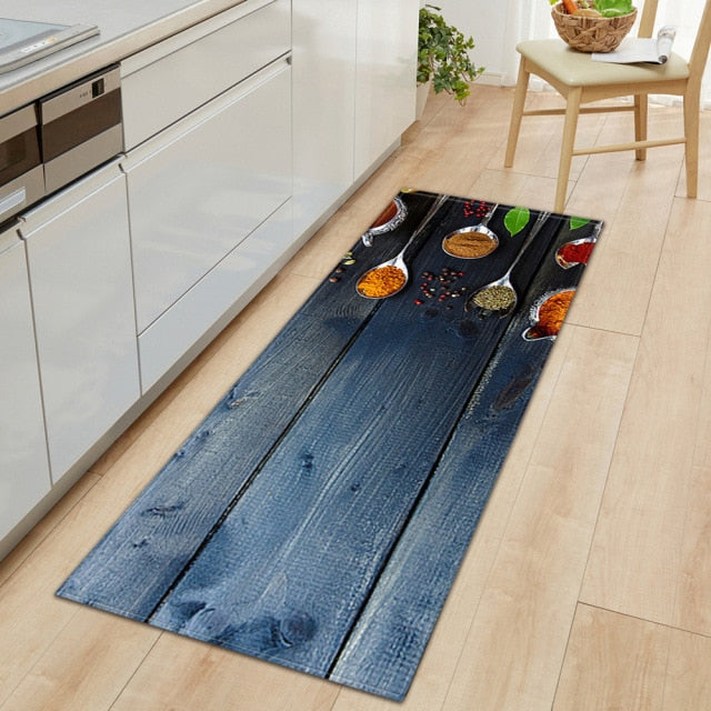 Stornfield | CookEase Food Theme Kitchen Mat | Non-Slip & Water Resistant | Comfort Mat for Kitchen & Home