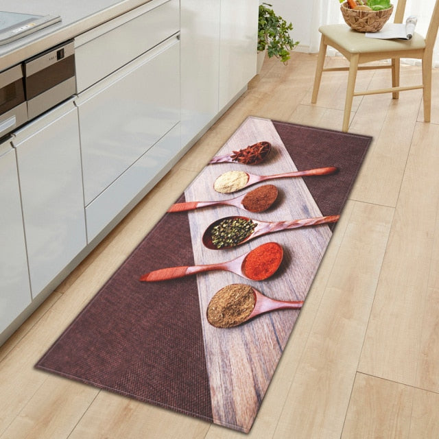 Stornfield | CookEase Food Theme Kitchen Mat | Non-Slip & Water Resistant | Comfort Mat for Kitchen & Home