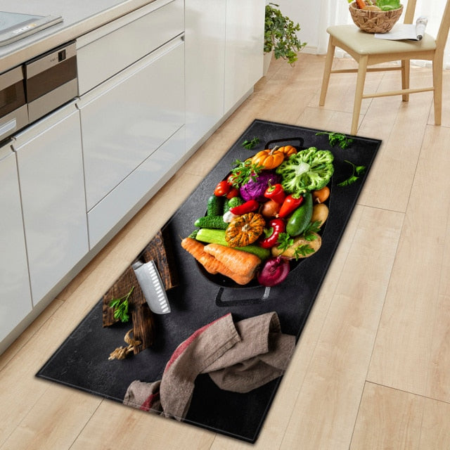 Stornfield | CookEase Food Theme Kitchen Mat | Non-Slip & Water Resistant | Comfort Mat for Kitchen & Home