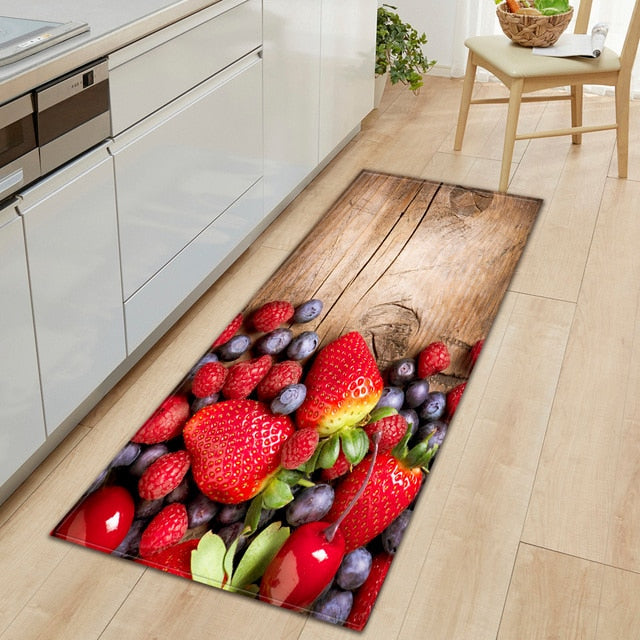 Stornfield | CookEase Food Theme Kitchen Mat | Non-Slip & Water Resistant | Comfort Mat for Kitchen & Home