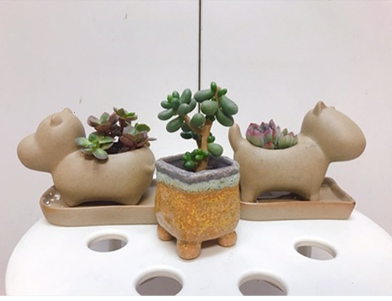 Elephant Minimal Ceramic Flower Pot | Stornfield