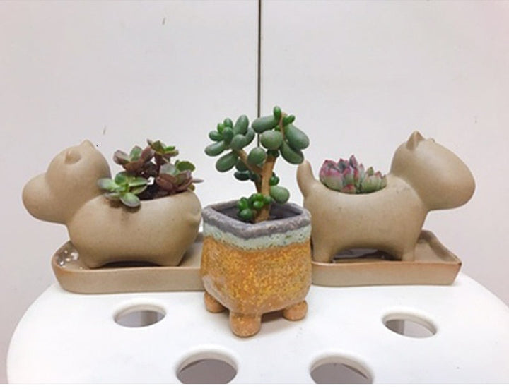Elephant Minimal Ceramic Flower Pot | Stornfield