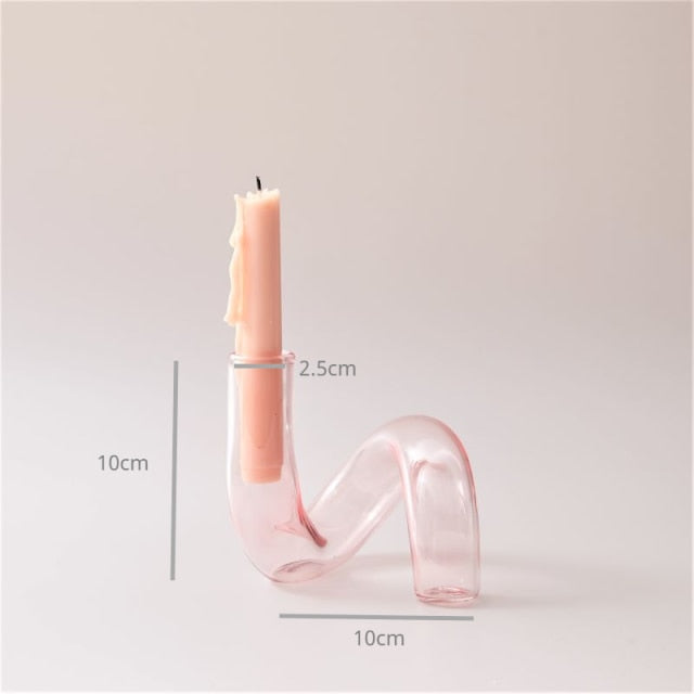 Modern Glass Trinket Dish - Baby Pink | Stornfield