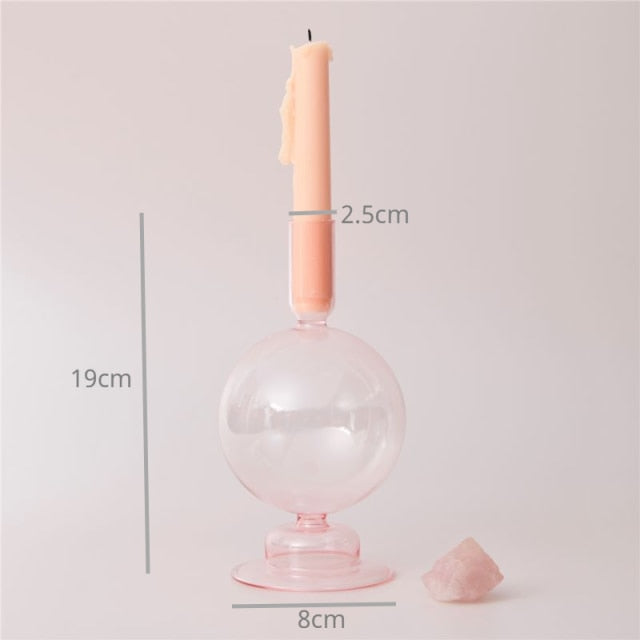 Modern Glass Trinket Dish - Baby Pink | Stornfield