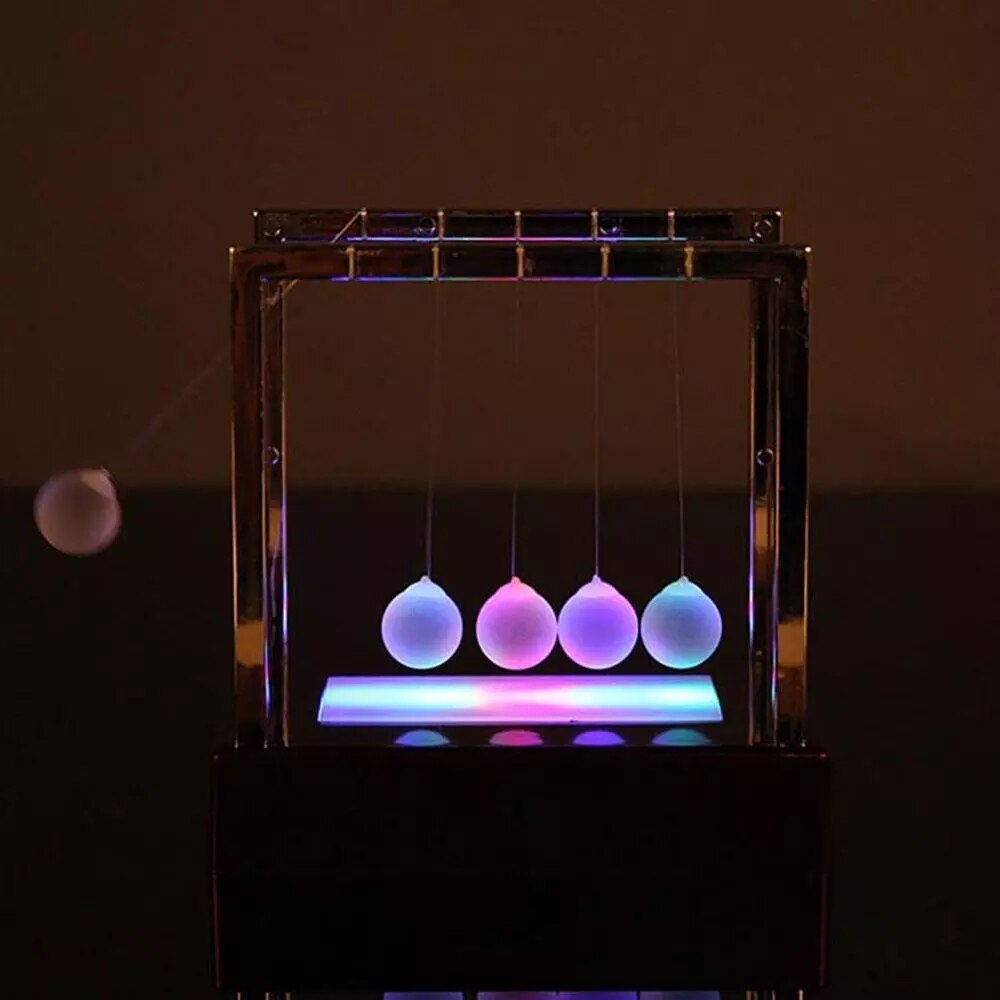 Stornfield | Pendule de Newton LED Jouet Scientifique Coloré
