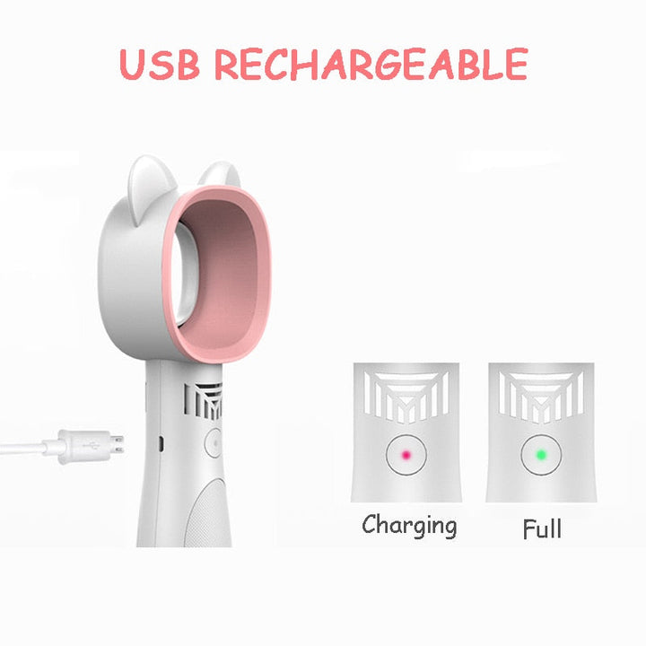 Modern Rechargeable Mini Cat Bladeless Fan | Stornfield