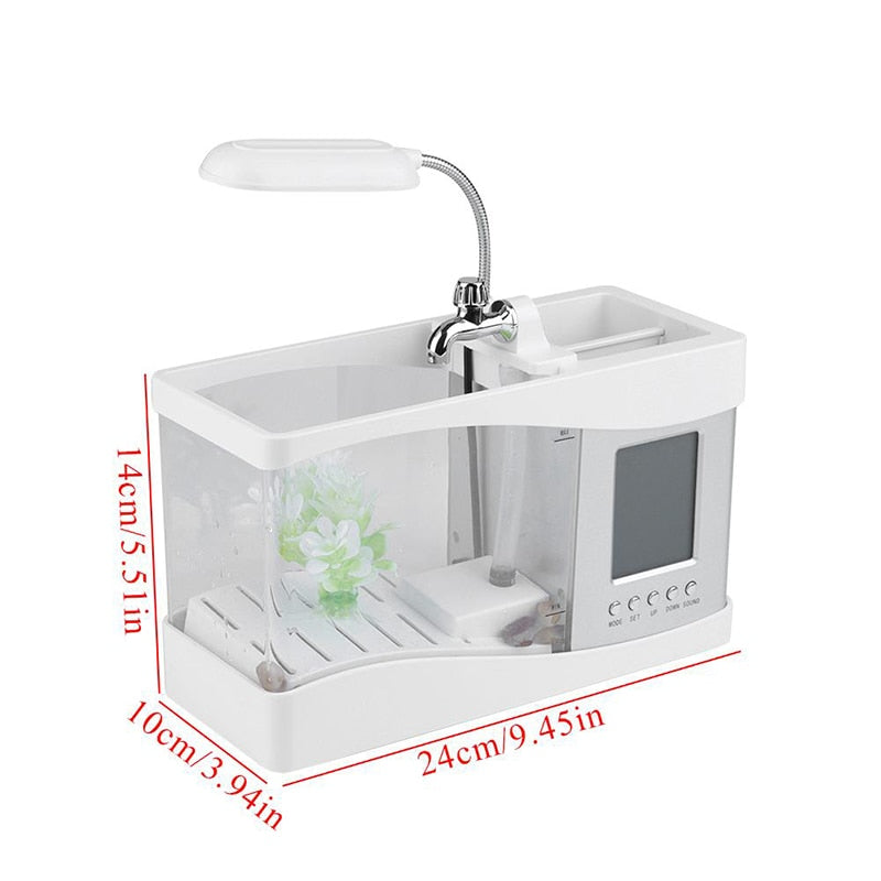 LCD Clock Mini Fish Tank Aquarium | Stornfield