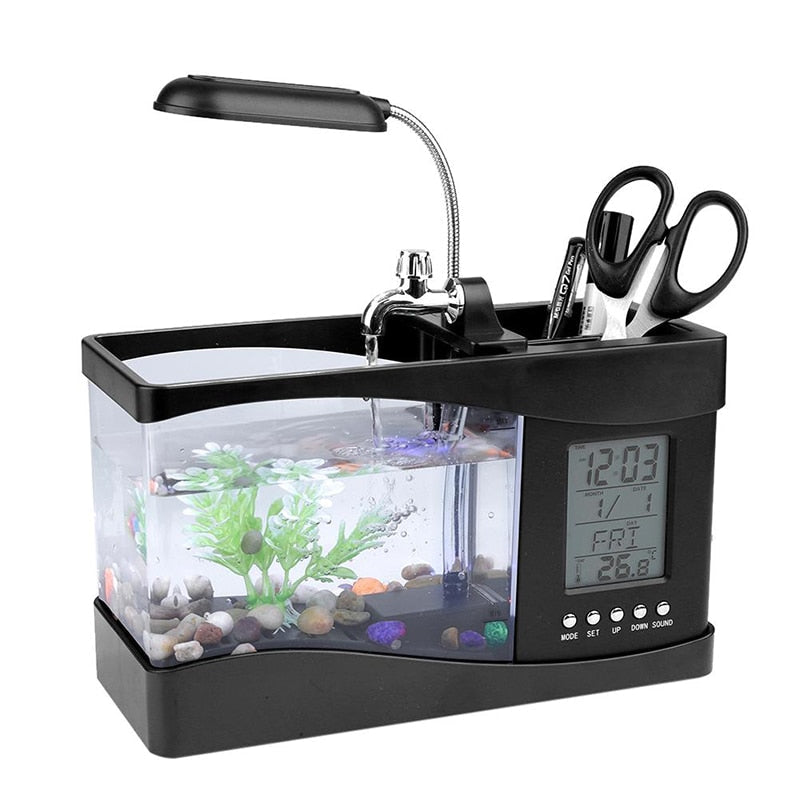 LCD Clock Mini Fish Tank Aquarium | Stornfield
