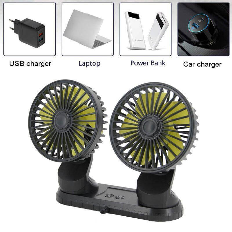 Universal Adjustable USB Dual Fan | Stornfield