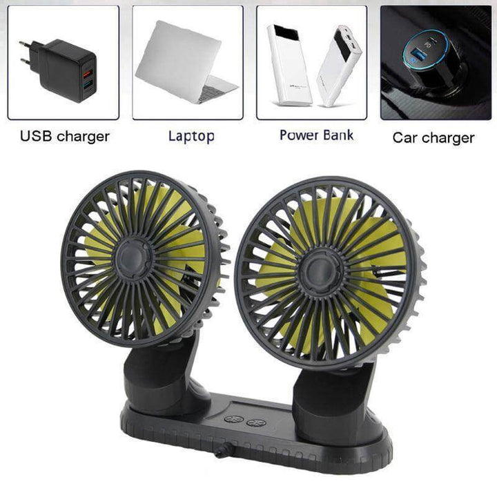 Universal Adjustable USB Dual Fan | Stornfield