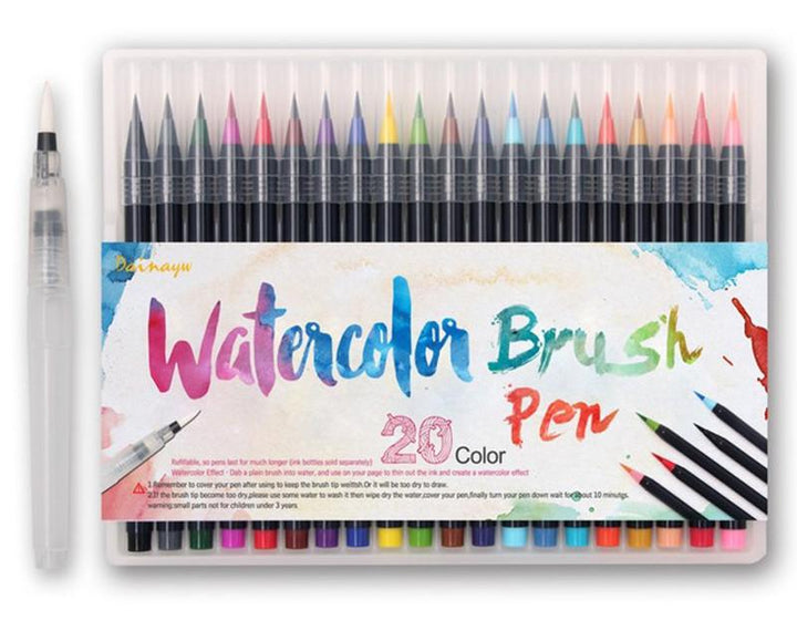 Monet - Watercolor Brush Pens (20 Piece Set) | Stornfield