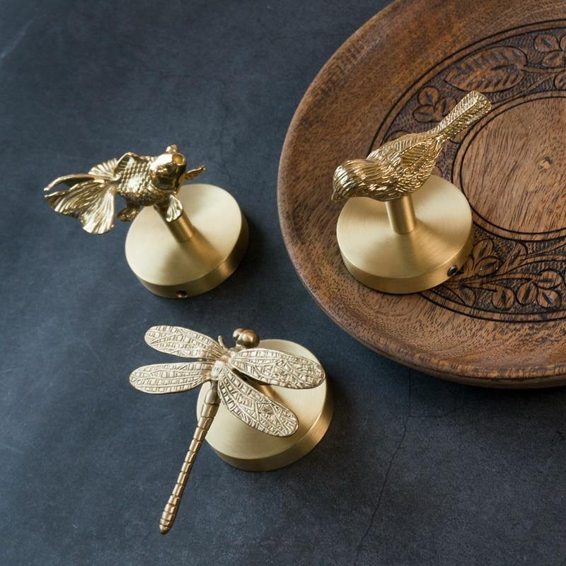 Golden Brass Wall Hooks – Handmade Animal Designs for Stylish Wall Decoration | Stornfield