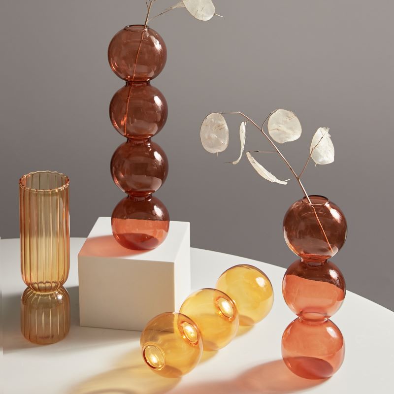 Modern Glass Chandelier - Brown | Stornfield