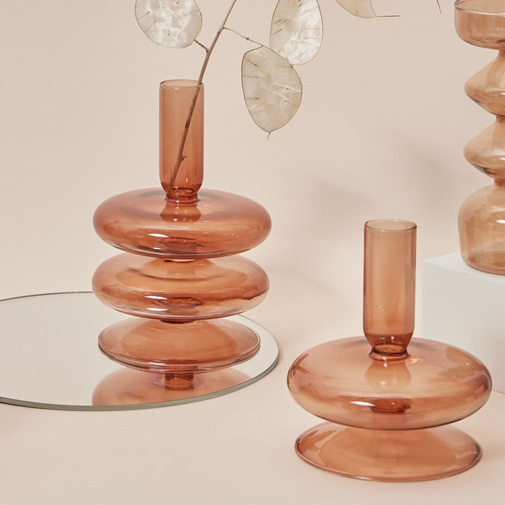 Modern Glass Chandelier - Brown | Stornfield