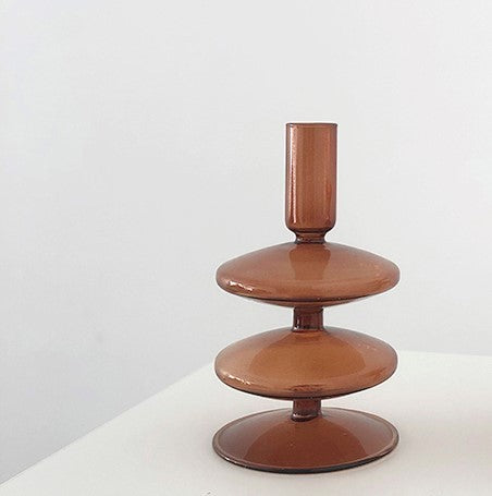 Modern Glass Chandelier - Brown | Stornfield