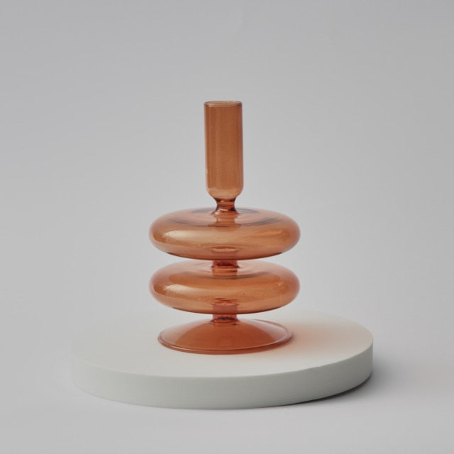 Modern Glass Chandelier - Brown | Stornfield