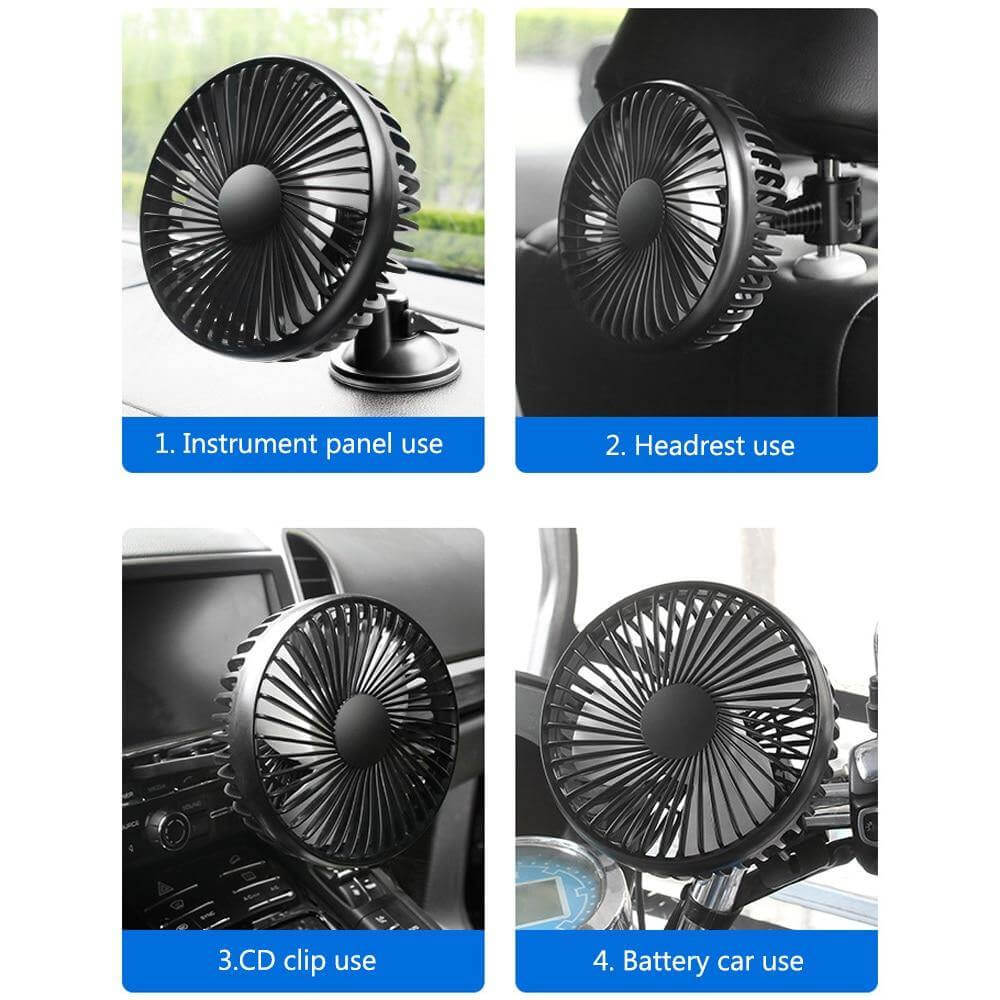 Adjustable Wind Cooling Car Fan | Stornfield