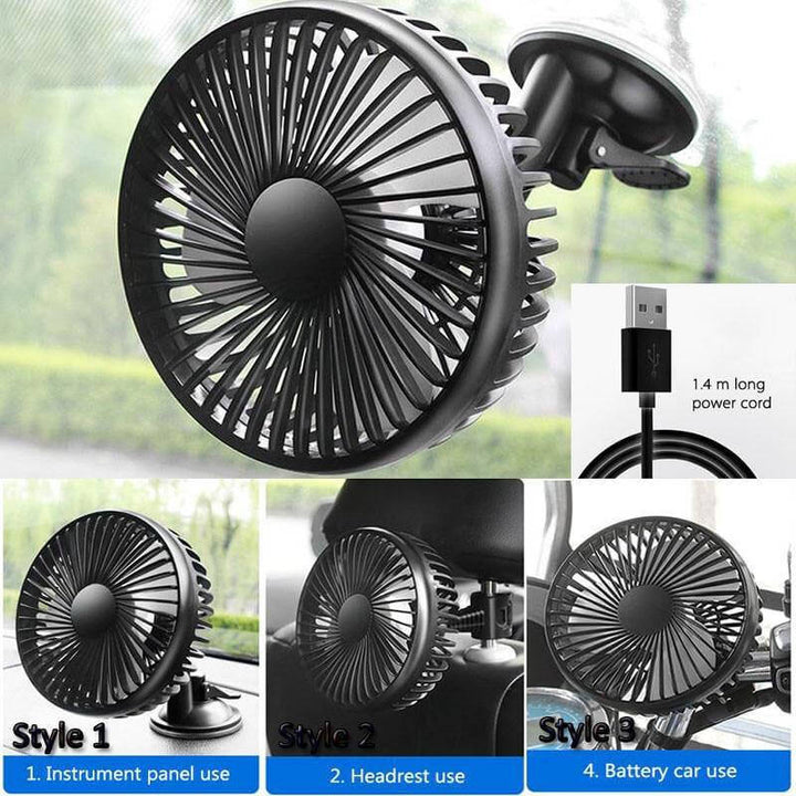 Adjustable Wind Cooling Car Fan | Stornfield