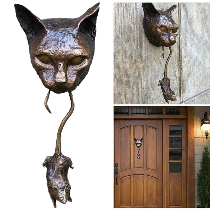 Stornfield | Creative Cat and Mouse Metal Door Knocker