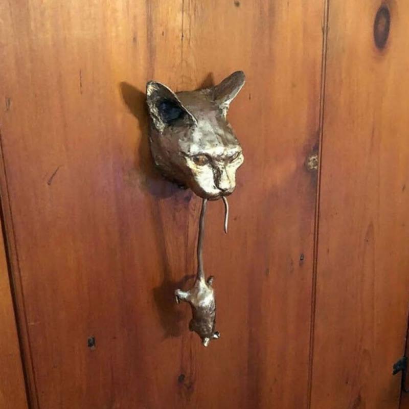 Stornfield | Creative Cat and Mouse Metal Door Knocker