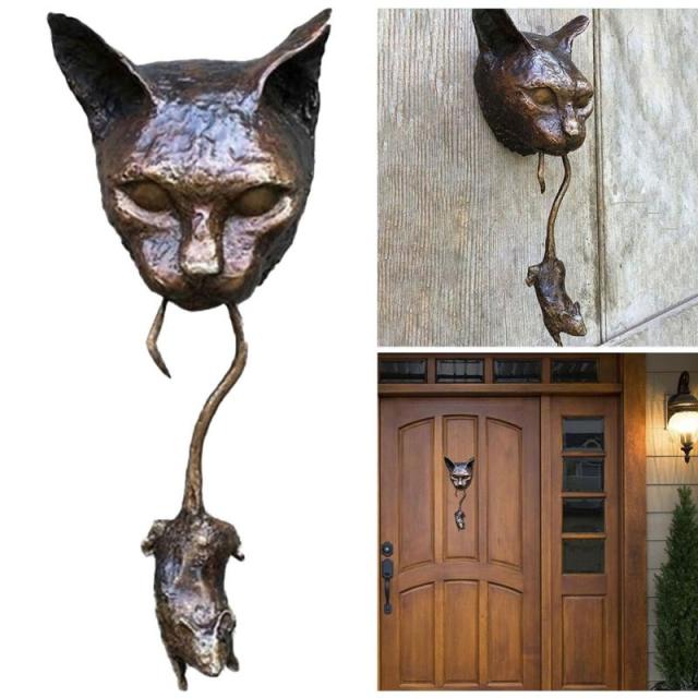 Stornfield | Creative Cat and Mouse Metal Door Knocker