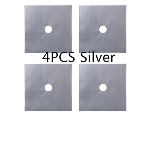 ReusaStonrfielde 4pcs Glass Fiber Gas Stove Covers | Stonrfield