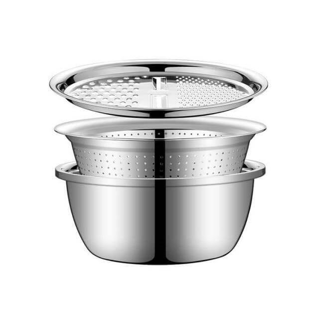 Stornfield | 3in1 Stainless Steel Vegetable Slicer with Drain Basket