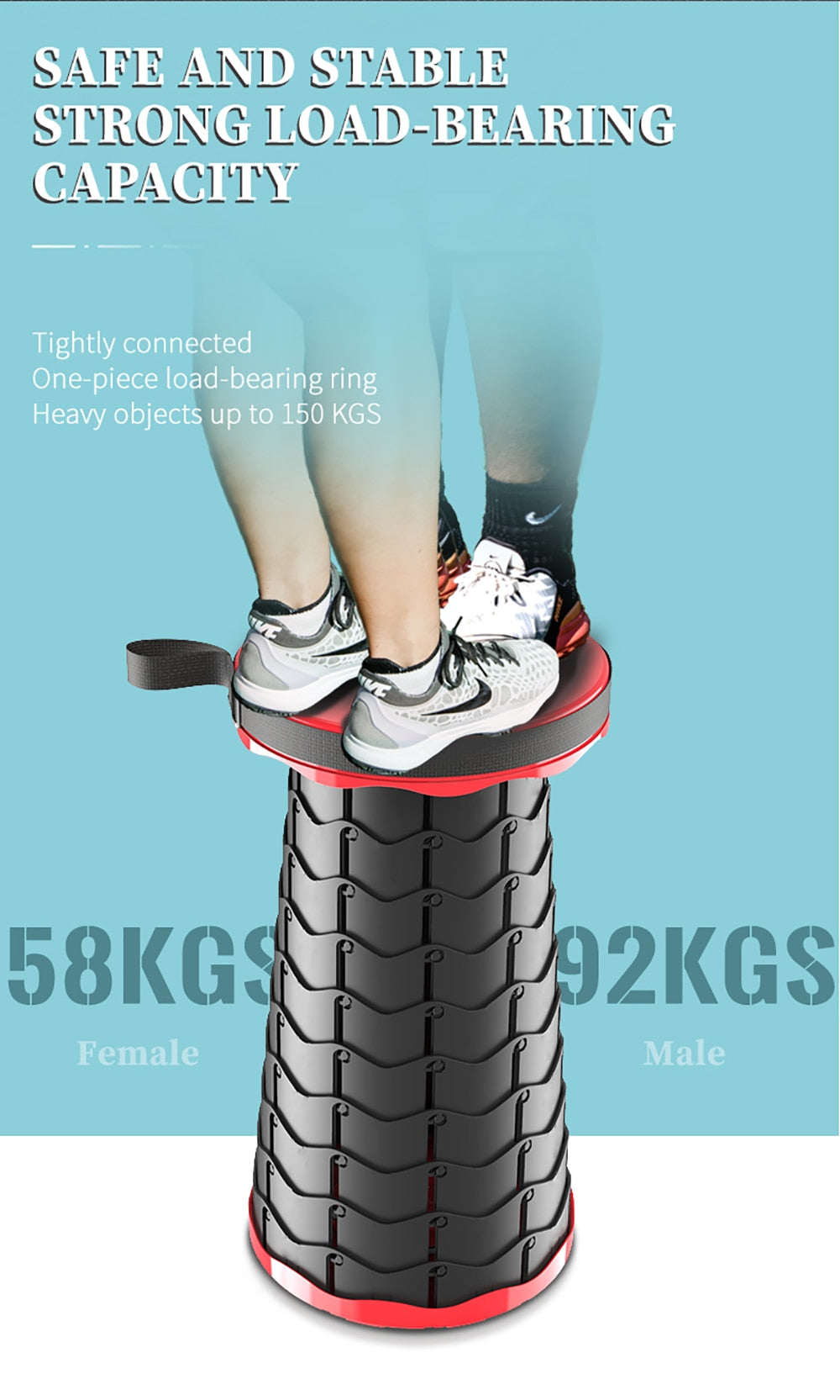Foldable Retractable Travel Hiking Stool | Stornfield