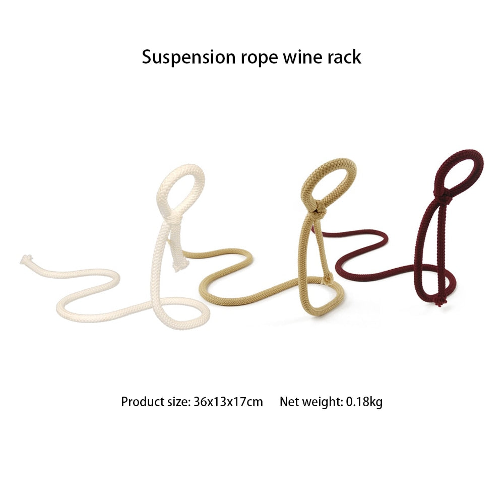 Stornfield | RopeElegance Hanging Wine Rack | Elegant Wine Storage | Unique Home Design