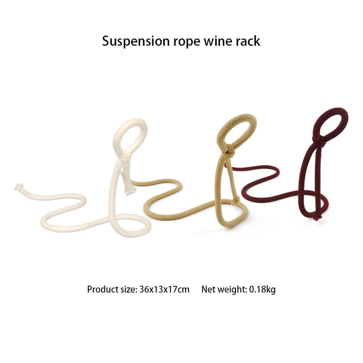 Stornfield | RopeElegance Hanging Wine Rack | Elegant Wine Storage | Unique Home Design