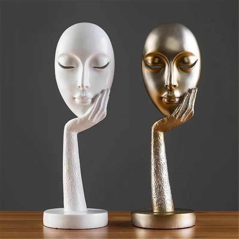 Modern Abstract Human Face Art Statue | Stornfield