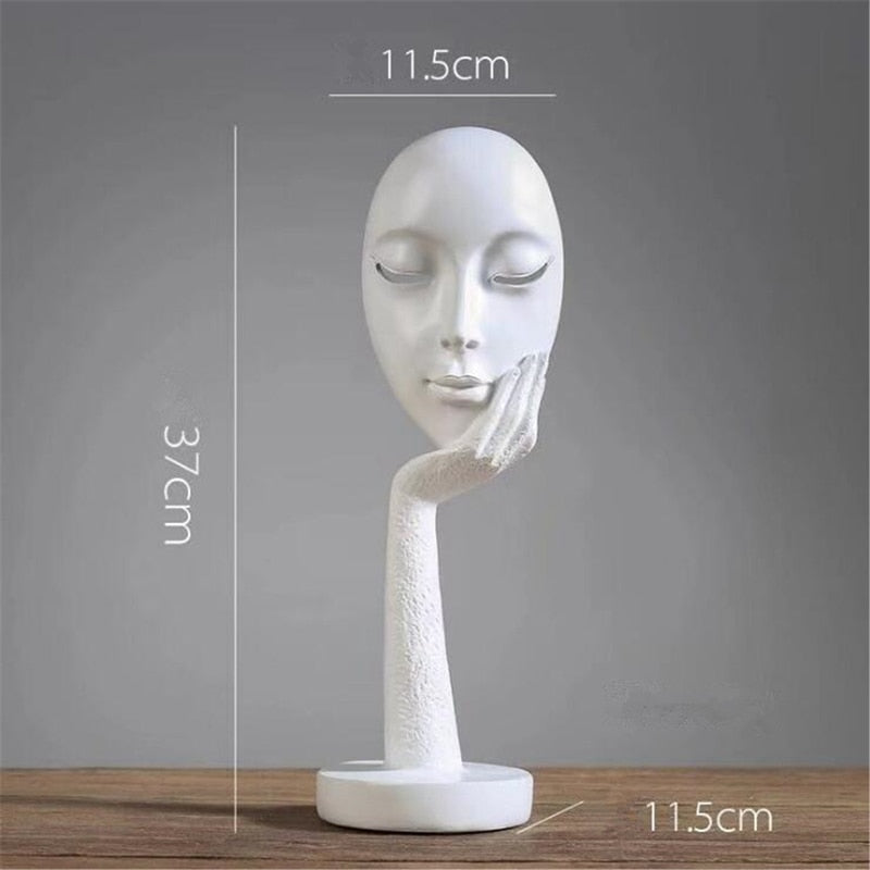 Modern Abstract Human Face Art Statue | Stornfield