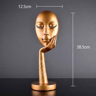 Modern Abstract Human Face Art Statue | Stornfield