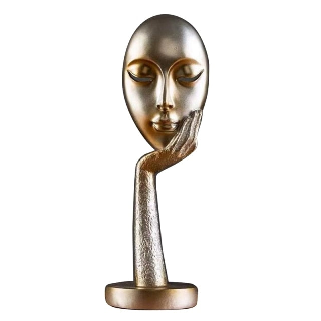 Modern Abstract Human Face Art Statue | Stornfield