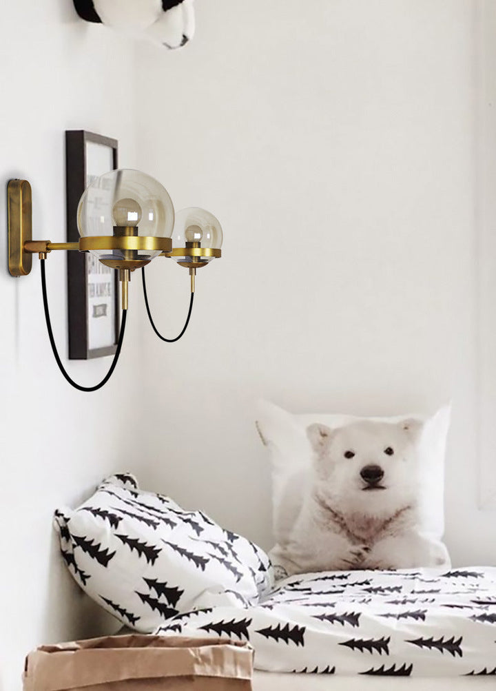 Elegant Retro Wall Glass Ball Lamp | Stornfield