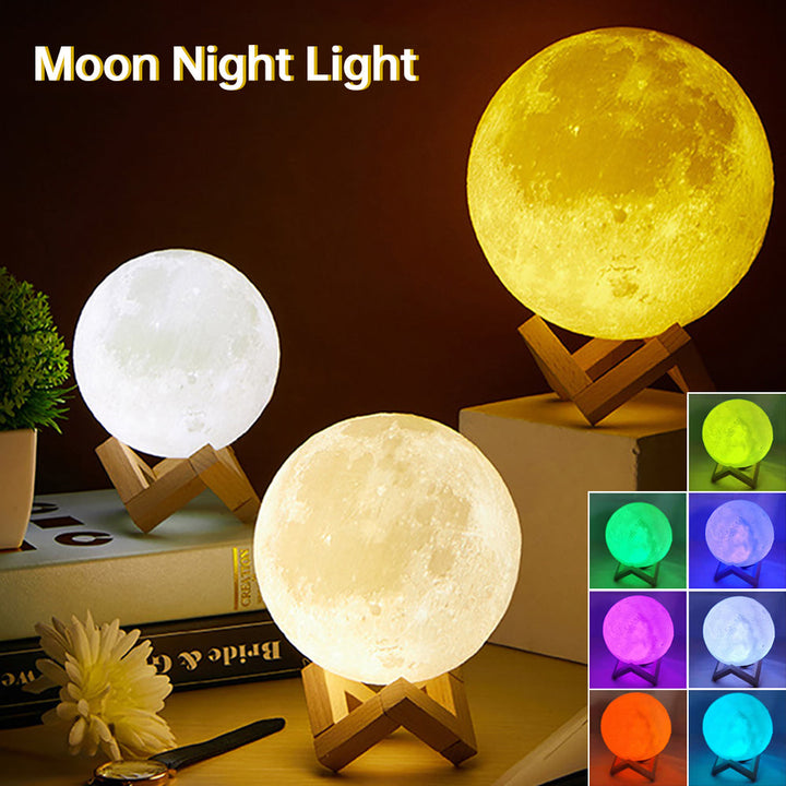 3D Light Touch Switch RechargeaStornfielde Moon Night Lamp | Stornfield