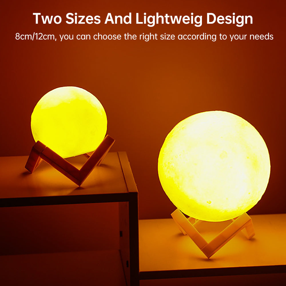 3D Light Touch Switch RechargeaStornfielde Moon Night Lamp | Stornfield