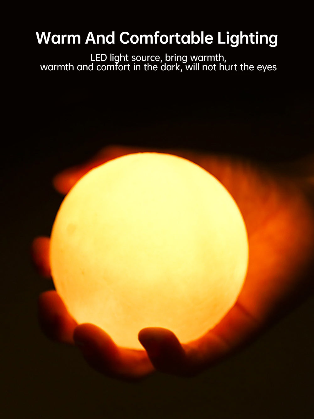 3D Light Touch Switch RechargeaStornfielde Moon Night Lamp | Stornfield