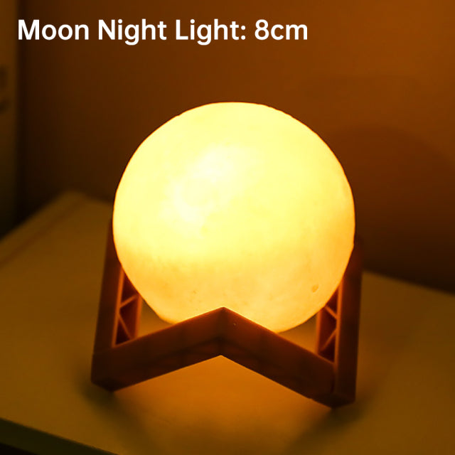 3D Light Touch Switch RechargeaStornfielde Moon Night Lamp | Stornfield
