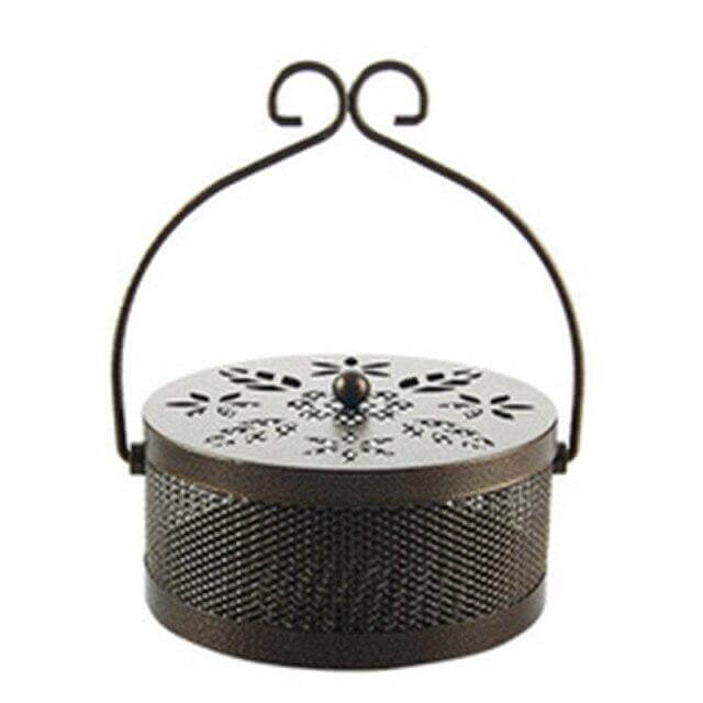 Iron Metal Hollow Decorative Mosquito Incense Box | Stornfield